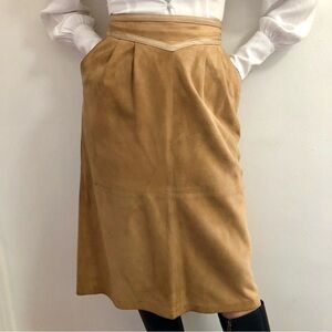 Vintage Suede Midi Skirt